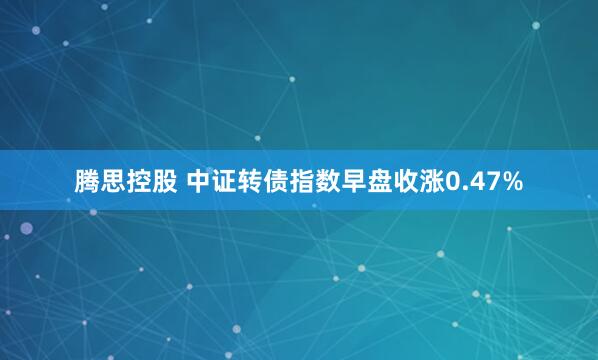 腾思控股 中证转债指数早盘收涨0.47%