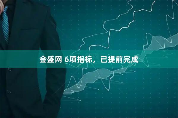 金盛网 6项指标，已提前完成