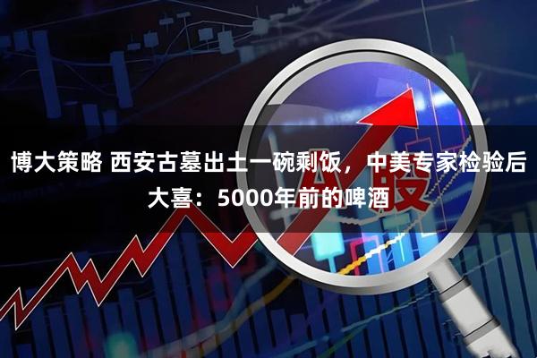 博大策略 西安古墓出土一碗剩饭，中美专家检验后大喜：5000年前的啤酒